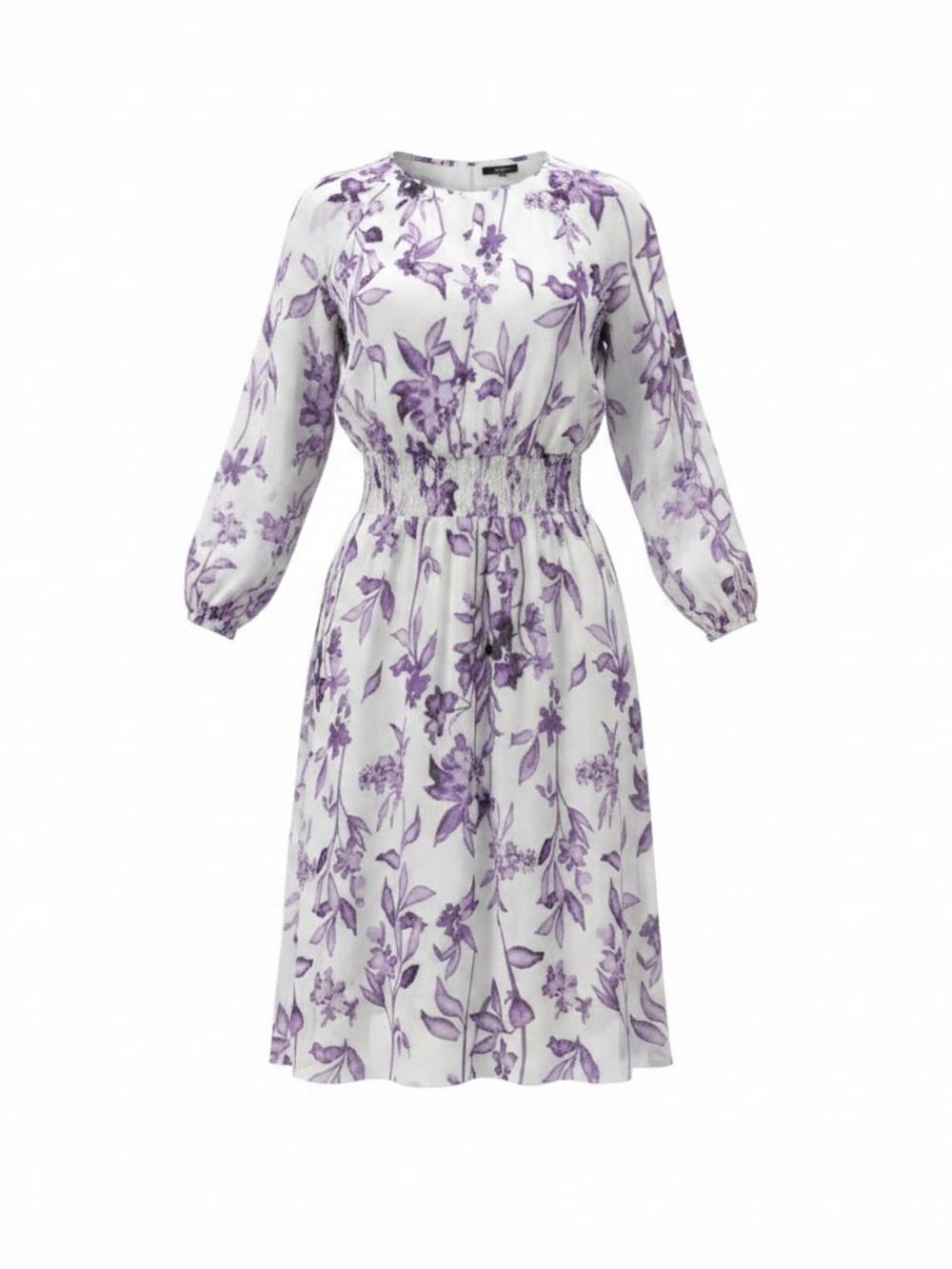 Lane Bryant Women’s Size 26 Purple Floral Maxi Dress NWT Plus Size Long Sleeve